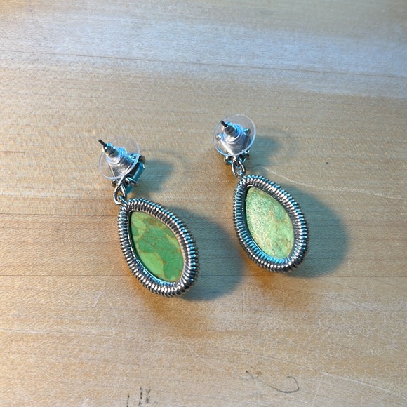 Ippolita like turquoise teardrop earrings - Picture 2 of 5